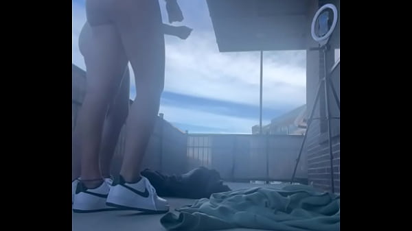 Behind the scenes of practicing outside for naked tik tok