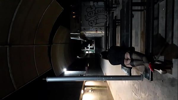 Caminando por el centro y mostrando la cola en diferentes posiciones